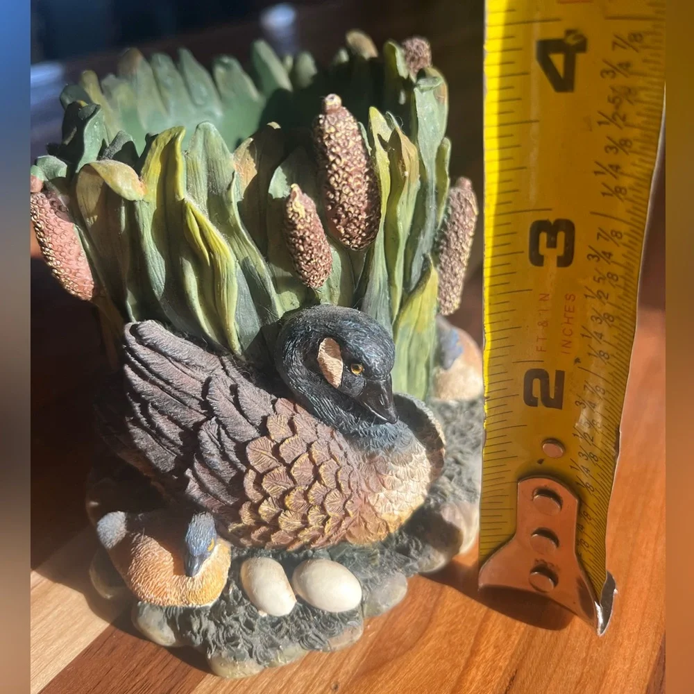 Decorative Bird and Foliage Candle Holder- Nature. Excellent condition.